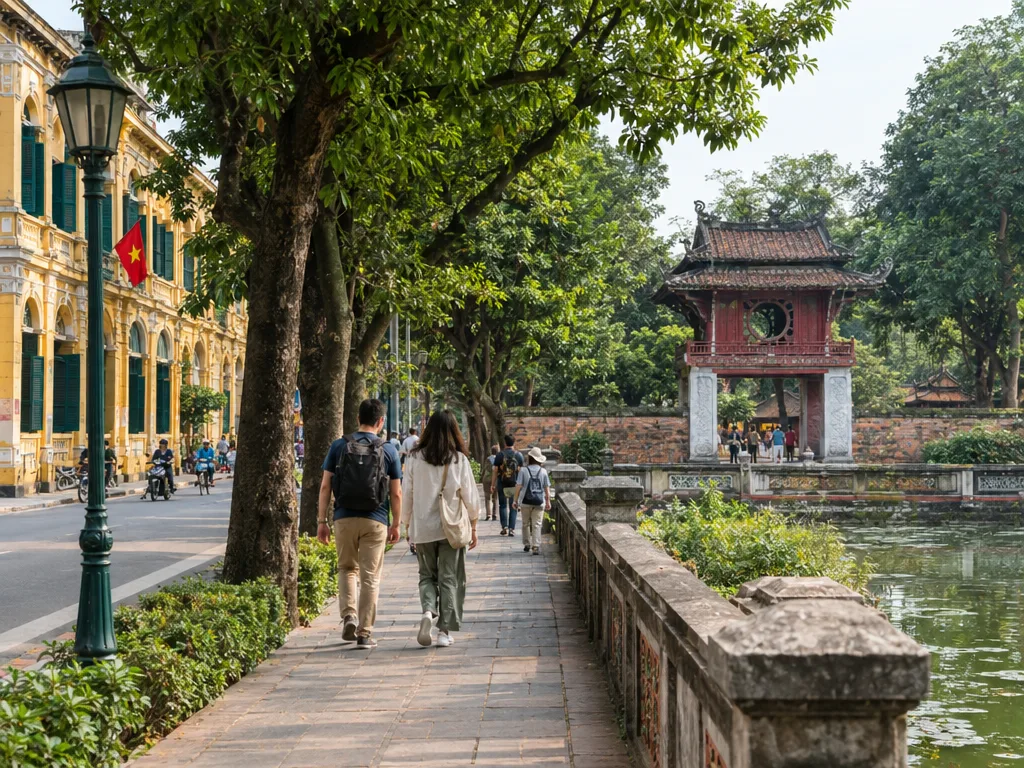 A Hanoi Heritage Walking Route from the French Quarter to Van Mieu